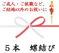 ご成人・ご就職など　ご結婚以外のお祝いに　5本超結び